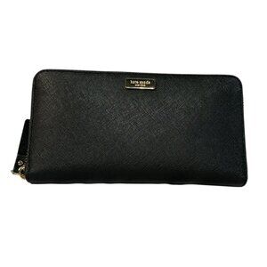Kate Spade NY Zip Around Accordion Full Size Wallet WLRU2699 - Black